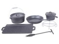 El Fuego Dutch Oven Set 7-teilig Deckelheber und Transportbügel für 29,94 Euro bei Lidl