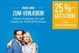 Top! 25% Rabatt auf bereits reduzierte Mode bei Ebay bei Zahlung per Paypal!