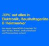Bis 23 Uhr bei Ebay! Fette 10% Rabatt auf alle Produkte der Kategorien Elektronik, Heimwerker und Haushaltsgeräte