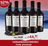 5 Flaschen Primitivo di Manduria SEDNA für nur 44,90 Euro