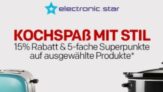 15% Gutschein & 5-fache Superpunkte auf Elektronik-Deals des Händlers “Electronic Star” bei Rakuten