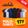 Ellesse Poloshirts (8 verschiedene Farben, S-XXL) für nur 17,99€ zzgl. Versand