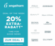 Engelhorn Mode-Markentage mit 20% Rabatt auf viele Marken wie Lacoste, Tommy Hilfiger oder GANT
