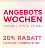 Nur noch heute! 20% Rabatt auf Polos, T-Shirts & Hemden im Engelhorn Onlineshop