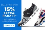 Letzter Tag: Engelhorn Sports Weekly Deal mit 15% Rabatt auf Schuhe & Accessoires