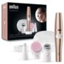 Braun FaceSpa Pro 921 Beauty Set mit Ge­sicht­se­pi­lie­rer & Ge­sichts­rei­ni­gungs­bürs­te für 92,99€