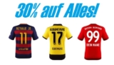 30% Gutscheincode auf Alles bei Fanandmore.de – z.B. Bundesliga Trikots 2016 von verschiedenen Vereinen schon für 38,46 Euro