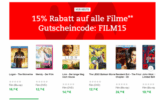 Nur heute: 15% Gutscheincode auf alle Filme bei Thalia