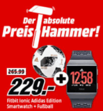 FITBIT Ionic Adidas Edition Smartwatch Aluminium für nur 229,- Euro inkl. Versand + Adidas Fußball gratis