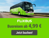 FlixBus Fernbus und FlixTrain Reisen schon ab 4,99€