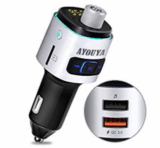 AYOUYA FM Transmitter mit Freisprecheinrichtung und Dualport QC3.0 Auto Ladegerät für 8,99 Euro