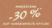 Mindestens 30% Rabatt auf ausgewählte Styles im Fossil Onlineshop + 15% Extra-Rabatt mit Gutscheincode