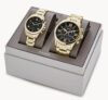 Fossil Geschenkset Uhren His and Hers Chronograph (Edelstahl, goldfarben) für nur 95,40€ inkl. Versand (statt 160€)