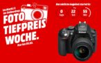 Viele verschiedene Angebote rund ums Thema Fotografieren in der MediaMarkt Fototiefpreiswoche