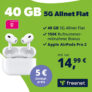 freenet Telekom Allnet Flat mit 40 GB für mtl. 14,99€ + AirPods Pro 2. Gen. für 5€ + 150€ Bonus
