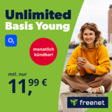 freenet Allnet Unlimited Basis Young für mtl. 11,99€ – bis 28 Jahre!