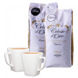 2 kg Celeste d’Oro Kaffeebohnen + 2 Design-Tassen für nur 25,94 Euro inkl. Versand