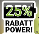 25% Rabatt auf alle Akkugeräte, Akkus und Ladegeräte im Fuxtec Onlineshop