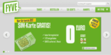 Verlängert! FYVE Prepaid-Karte mit 1,- Euro Guthaben und 500MB Datenflat im 1. Monat für 2,50 Euro!