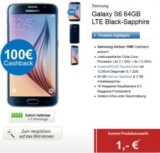 Super! BASE all-in Tarif mit Allnet-Flat, SMS-Flat und 2GB Datenflat mit Galaxy S6 64GB ab 31,- Euro monatlich und 100,- Euro Cashback!
