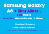 Blau Allnet L mit 3GB Daten für mtl. 13,99 Euro + Galaxy A6 32GB für nur einmalig 1,- Euro
