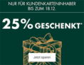 25% Extra-Rabatt auf (fast) Alles im Galeria Onlineshop (für Kundenkarten-Inhaber)