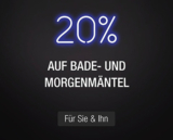 Galeria Kaufhof: 20% Rabatt auf Bade- & Morgenmäntel für Sie und Ihn