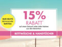 15% Rabatt auf Bettwäsche und Handtücher im Galeria Kaufhof Onlineshop