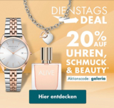 Galeria Dienstagsdeal mit 20% Rabatt auf Uhren, Schmuck & Beauty