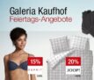 Die Galeria Kaufhof Feiertags-Angebote mit vielen verschiedenen Rabattaktionen