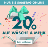 Galeria Onlineshop: 20% Rabatt auf Uhren & Schmuck, Wäsche, Taschen & Koffer und Sport