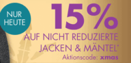 20% Rabatt auf nicht reduzierte Jacken & Mäntel bei Galeria Kaufhof