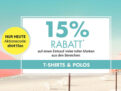 15% Rabatt auf T-Shirts und Poloshirts bei Galeria Kaufhof
