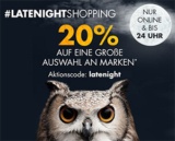Nur bis Mitternacht! 20% Rabatt auf viele Kategorien (Mode, Schmuck, Beauty, Sport uvm.) bei Galeria im Late Night Shopping