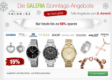Die Galeria Kaufhof Sonntags-Angebote, wie immer kombinierbar mit dem 10% Newsletter Gutschein