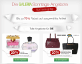 [GALERIA-KAUFHOF.DE] Verschiedene neue Rabattaktionen bei den Galeria Kaufhof Sonntagsangeboten!