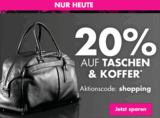 Nur heute: 20% Rabatt auf Taschen und Koffer bei Galeria Kaufhof