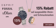 15% Rabatt auf Uhren und Schmuck bei Galeria Kaufhof