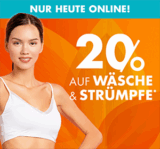 20% Rabatt auf Wäsche und Strümpfe für die ganze Familie bei Galeria