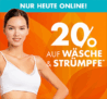 20% Rabatt auf Wäsche und Strümpfe für die ganze Familie bei Galeria