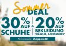 Nur noch heute: 30% Gutschein auf Schuhe und 20% Gutschein auf Bekleidung, Wäsche und Accessoires bei Galeria Kaufhof