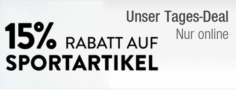 Dienstagsdeal: 15% Rabatt auf Sportartikel bei Galeria Kaufhof