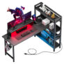 COMHOMA Gaming Eckschreibtisch mit Regalen (L-förmig, 140cm) für nur 91,99€