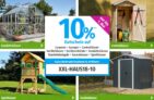 10% Rabatt auf alle Gartenhäuser und Carports im GartenXXL Onlineshop
