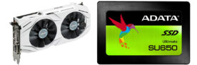 ASUS GeForce GTX 1060 Dual OC 6GB + ADATA Ultimate SU650 SSD (240 GB) für nur 279,- Euro inkl. Versand