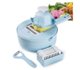 12-teiliges Essieny Gemüseschneider-Set mit 4 verschiedenen Klingen für 8,01 Euro