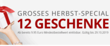 Zum Herbstanfang 12 verschiedene Gratisartikel bei Druckerzubehoer.de (ab 9,95 Euro Bestellwert)