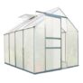250 cm x 190 cm ZELSIUS Gewächshaus mit 6 mm Polykarbonatplatten für 224,95 Euro