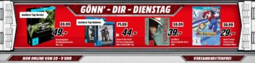 Media Markt „Gönn‘ dir Dienstag“ mit u.a. Serien Blu-Rays/DVDs ab 11,- Euro (Breaking Bad, House of Cards, Better Call Saul u.v.m.) bzw. komplette Breaking Bad Serie für nur 46,- Euro