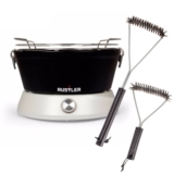 Rustler Holzkohle Tischgrill mit Lüfter inkl. 2er Set Grillbürsten für 59,90 Euro